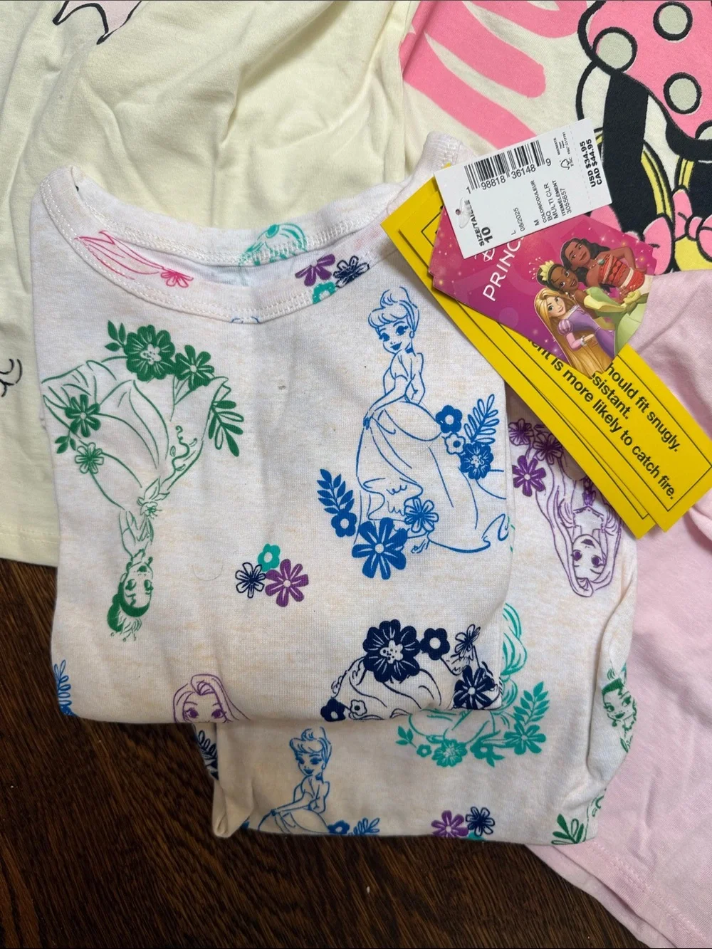 NWT S/3 Disney T-Shirts & 1 Pajama Set